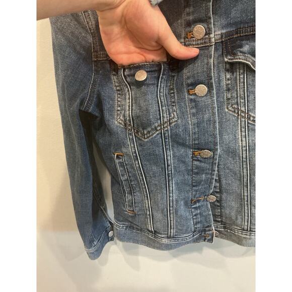 J CREW Womens Classic Jean Jacket XS Medium Wash Western Preppy Denim Spring - Picture 6 of 10